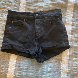 Garage black jean shorts